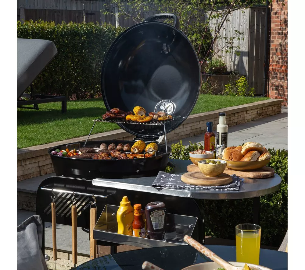 ZANUSSI ZCBBQ22TK-C Trolley Kettle Charcoal BBQ - Black & Grey