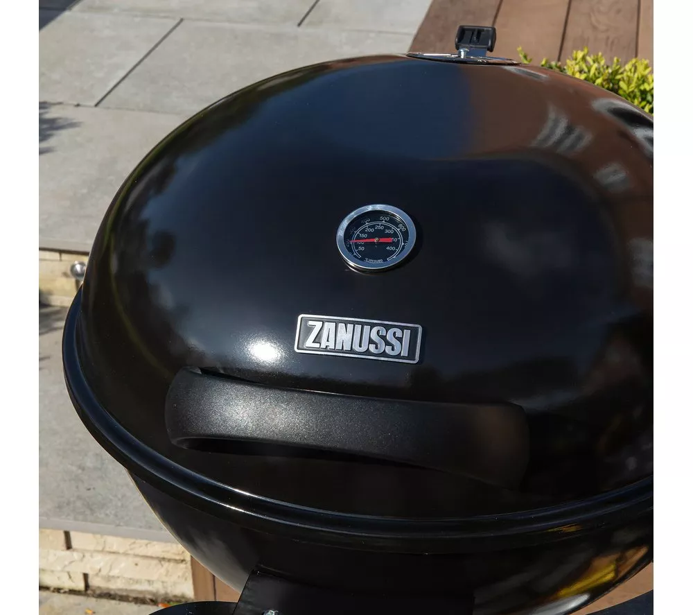 ZANUSSI ZCBBQ22TK-C Trolley Kettle Charcoal BBQ - Black & Grey