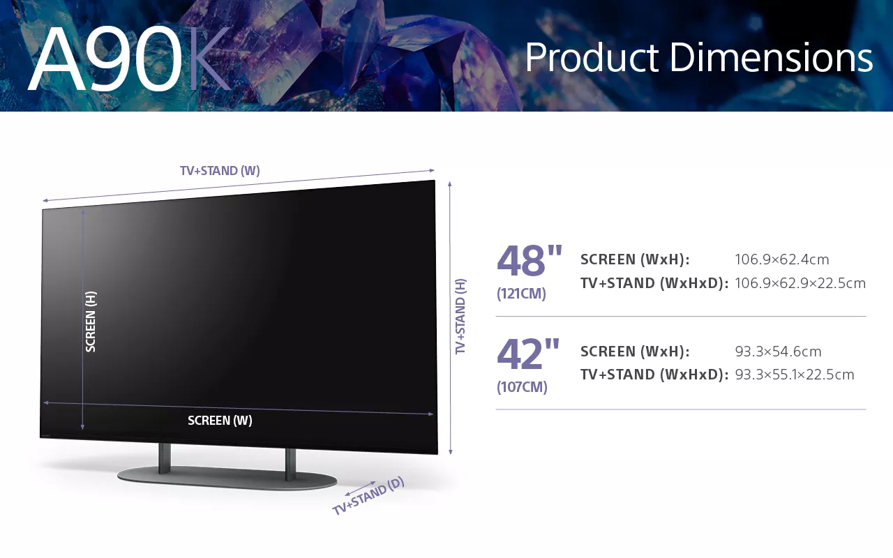 SONY BRAVIA XR-42A90KU 42" Smart 4K Ultra HD HDR OLED TV with Google TV & Assistant