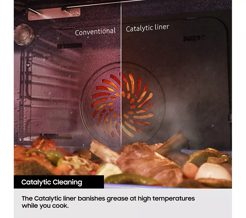 SAMSUNG Series 4 Dual Cook Flex NV7B45205AS U4 Electric Smart Oven - Stainless Steel