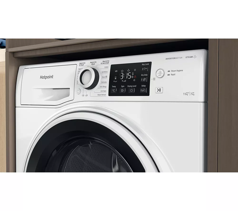 HOTPOINT NDB 11724 W UK 11 kg Washer Dryer - White