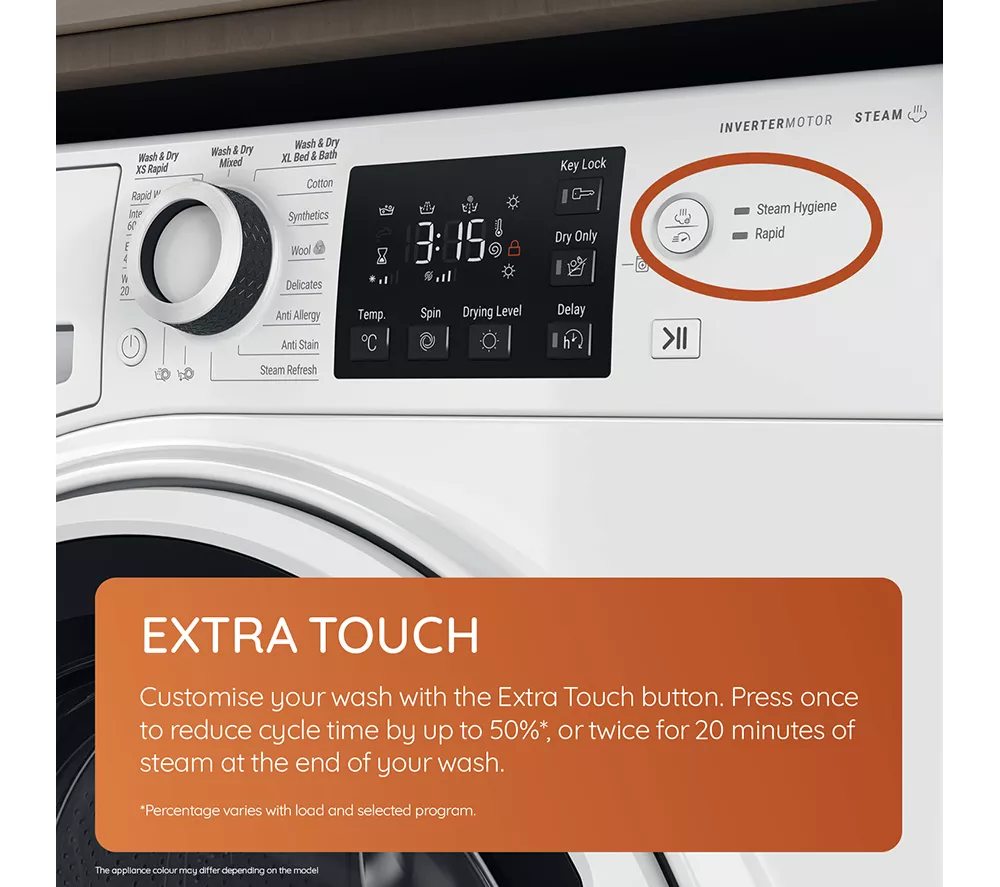 HOTPOINT NDB 11724 W UK 11 kg Washer Dryer - White
