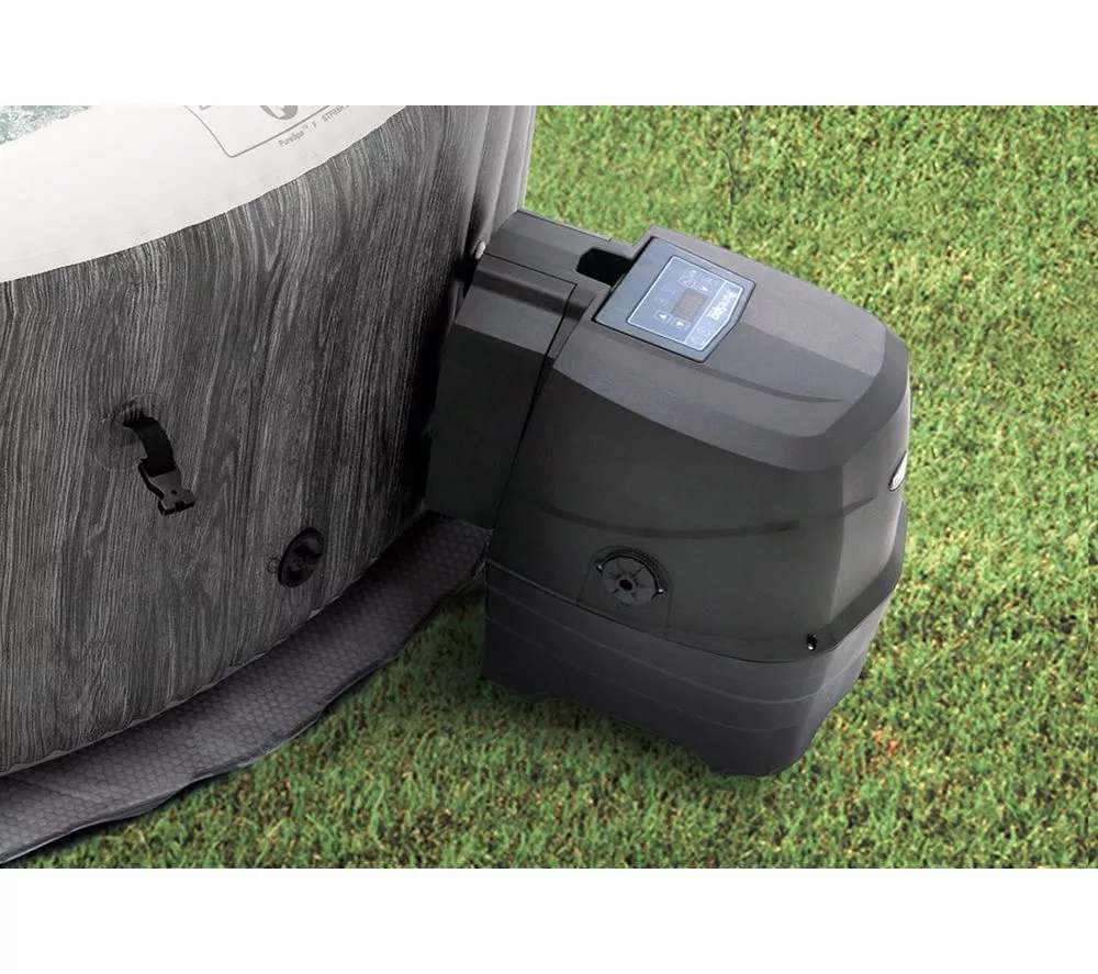 INTEX Pure Spa Greywood Deluxe Inflatable Hot Tub - 4 people Grey