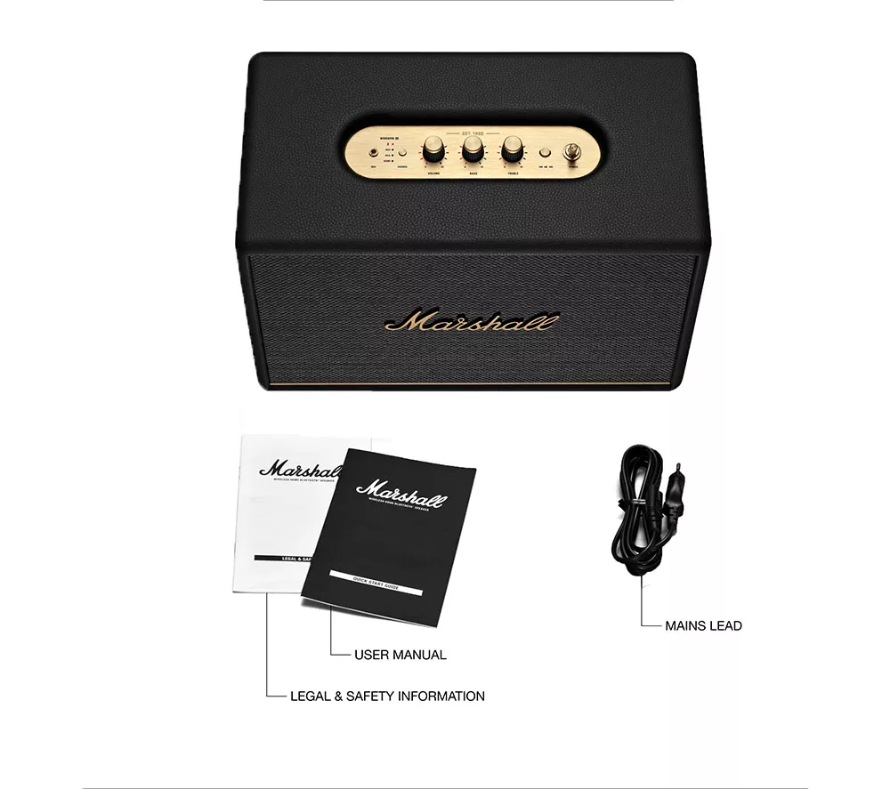 MARSHALL Woburn III Bluetooth Speaker - Black