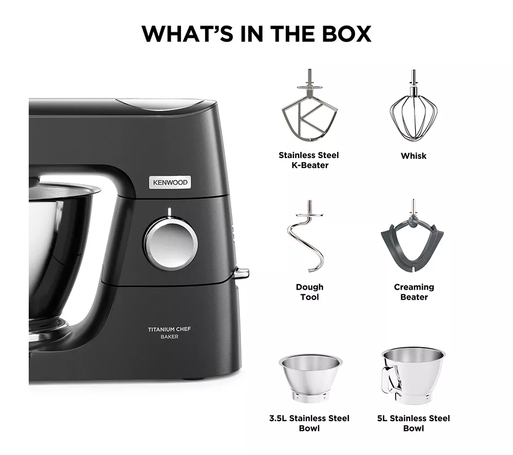 KENWOOD Titanium Chef Baker KVC85.004BK Stand Mixer - Black