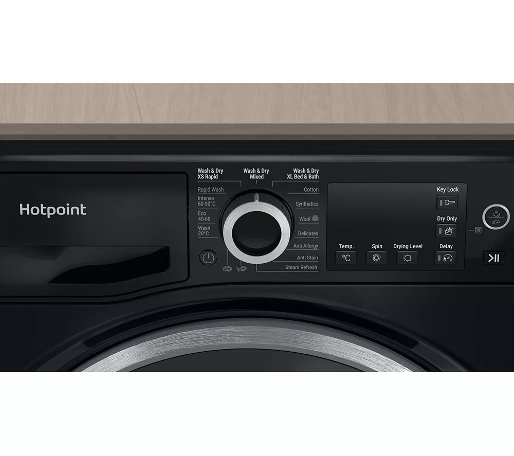 HOTPOINT NDB 9635 BS UK 9 kg Washer Dryer - Black