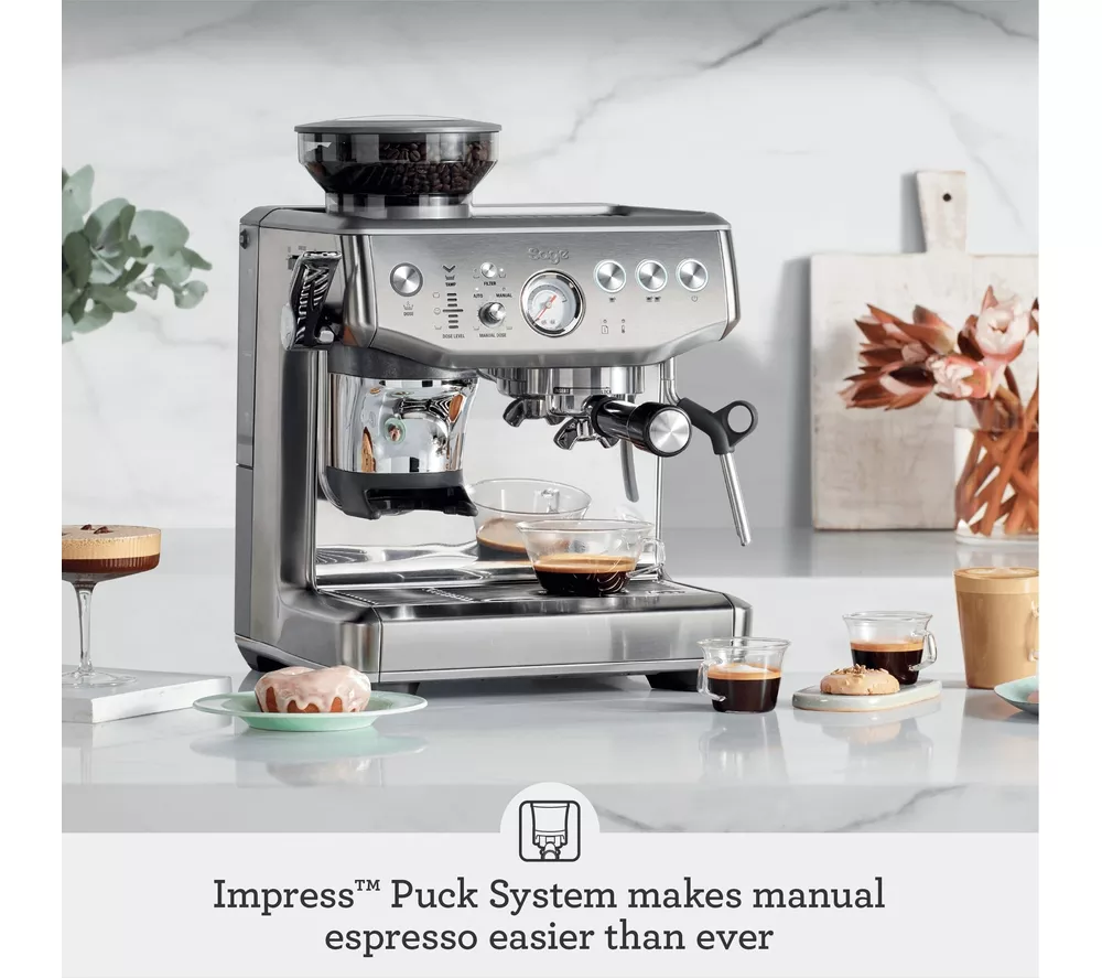 SAGE The Barista Express Impress SES876 Bean to Cup Coffee Machine - Stainless Steel
