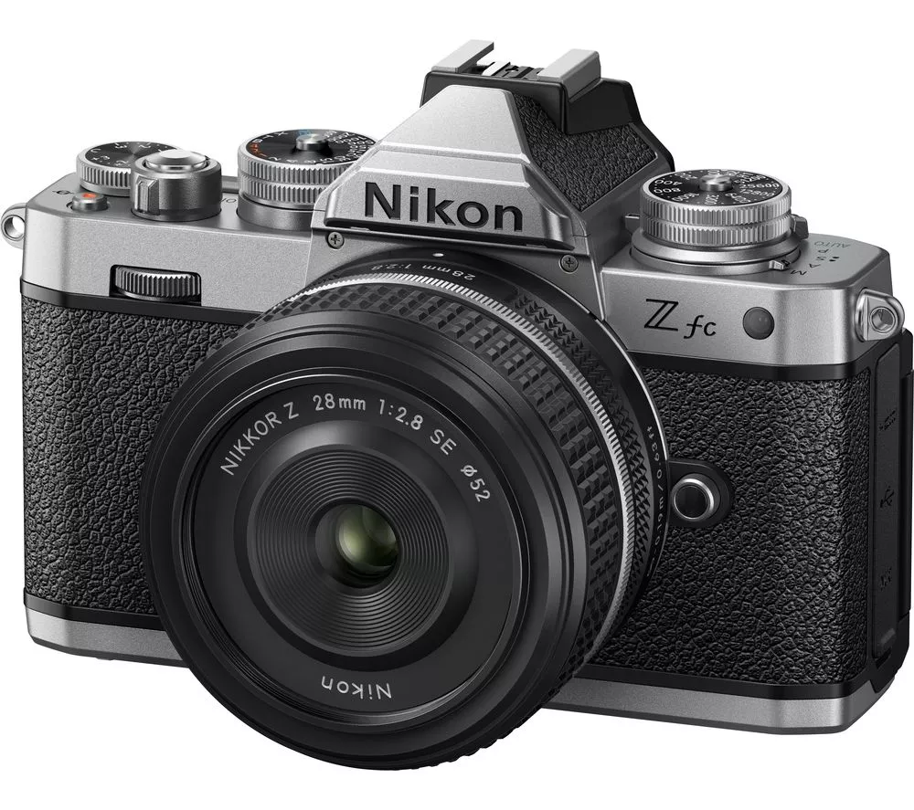 NIKON Z fc Mirrorless Camera with NIKKOR Z 28 mm f 2.8 SE Lens - Silver