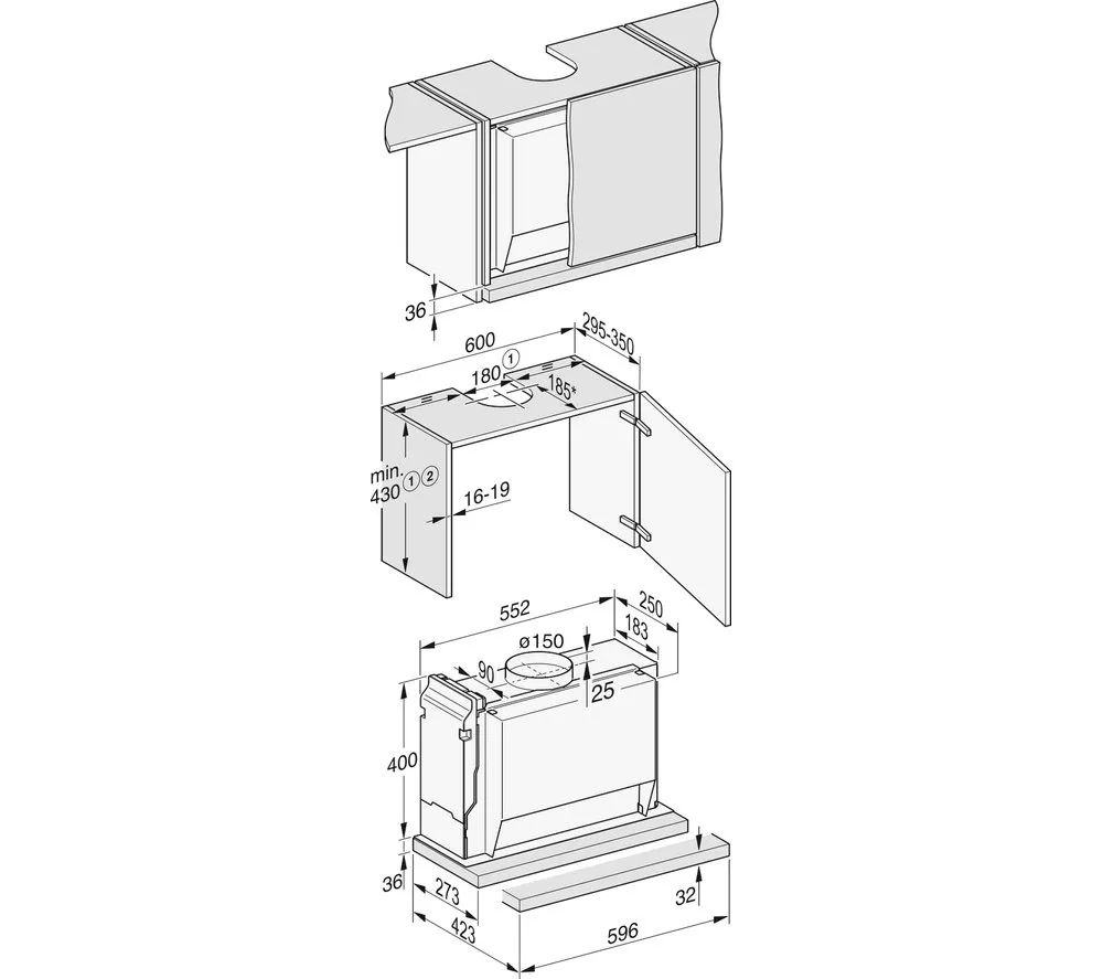 MIELE DAS2620 Chimney Cooker Hood - Stainless Steel