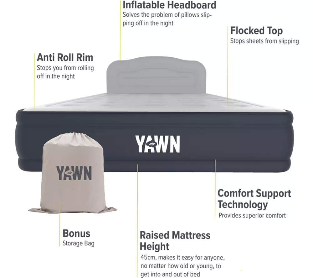 YAWN Air Bed with Fitted Sheet - King