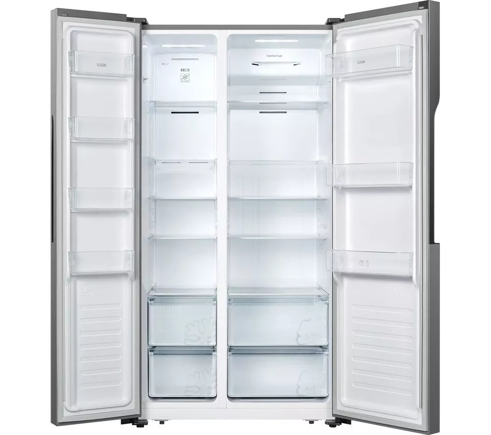 LOGIK LSBSX23 American-Style Fridge Freezer - Inox