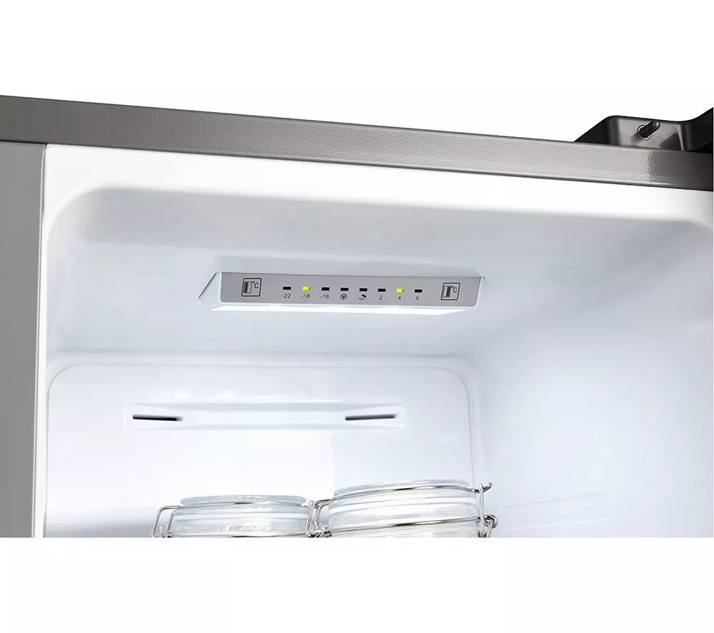 LOGIK LESSBSX23 Slim American-Style Fridge Freezer - Inox