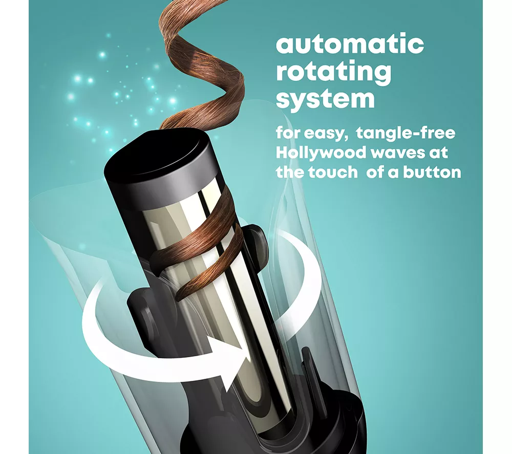 REVAMP Progloss Hollywood Wave Curl & Advanced Shine Automatic Hair Curler - Black