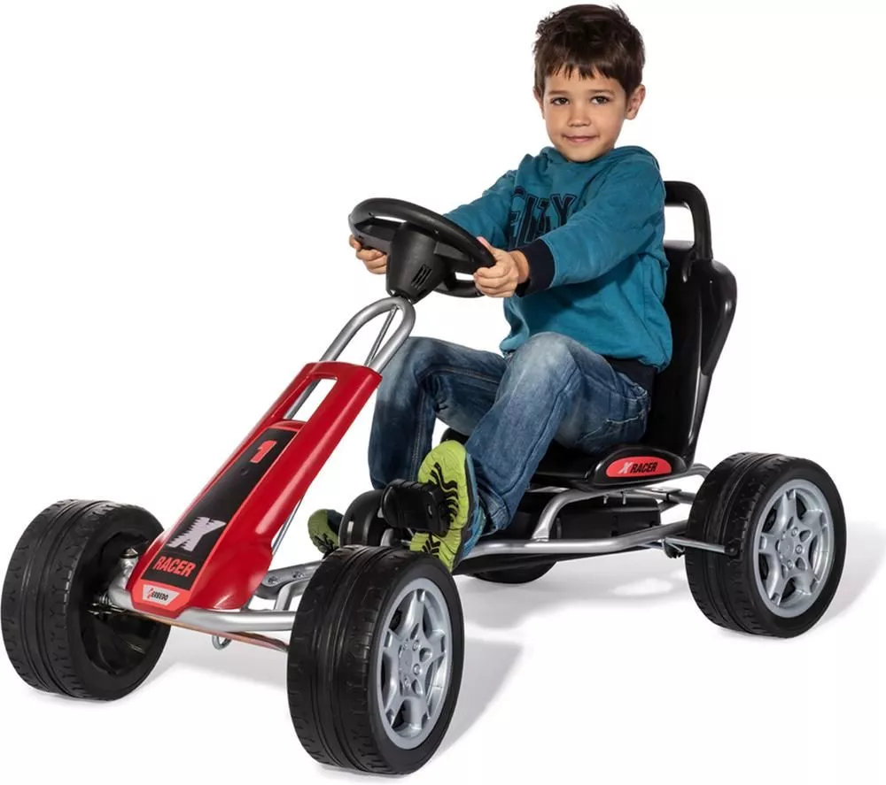 FERBEDO X-Racer Go-Kart - Silver & Red