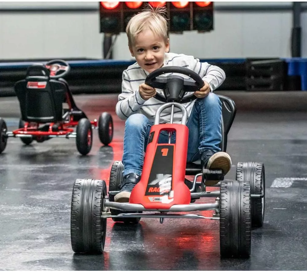 FERBEDO X-Racer Go-Kart - Silver & Red