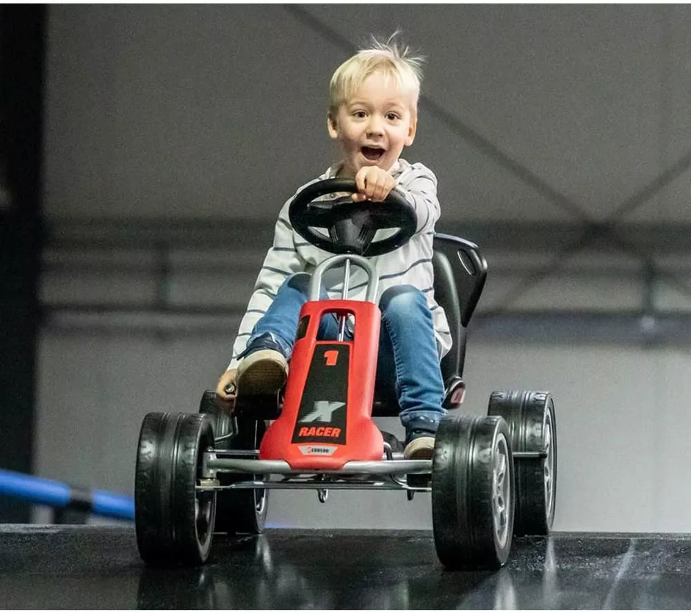 FERBEDO X-Racer Go-Kart - Silver & Red