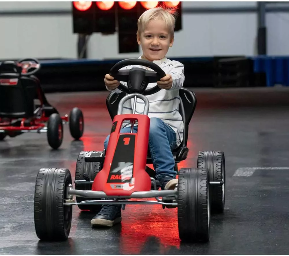 FERBEDO X-Racer Go-Kart - Silver & Red