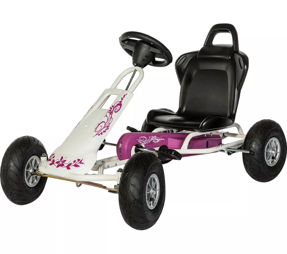 FERBEDO Air Runner Kids Go-Kart - Pink & White