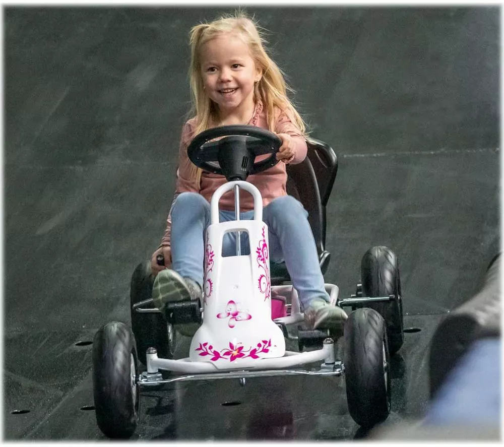 FERBEDO Air Runner Kids Go-Kart - Pink & White