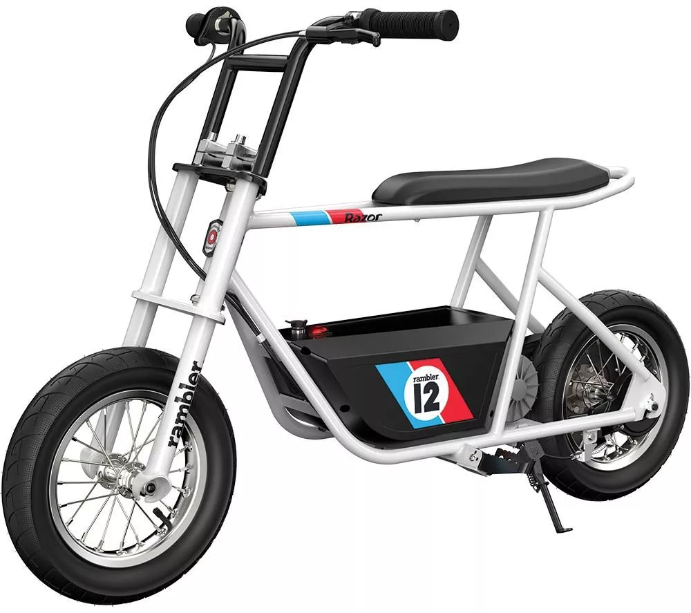 RAZOR Rambler 12 Electric Kids Mini Bike - White
