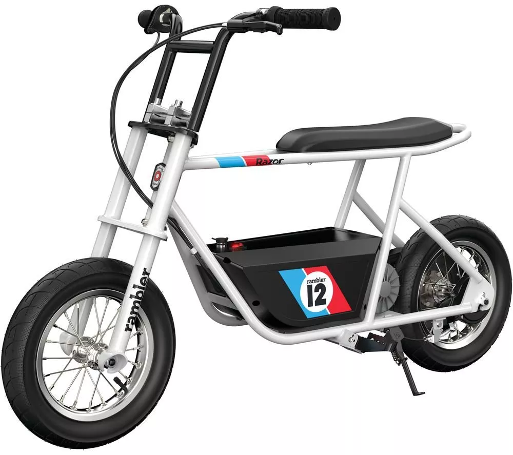 RAZOR Rambler 12 Electric Kids Mini Bike - White