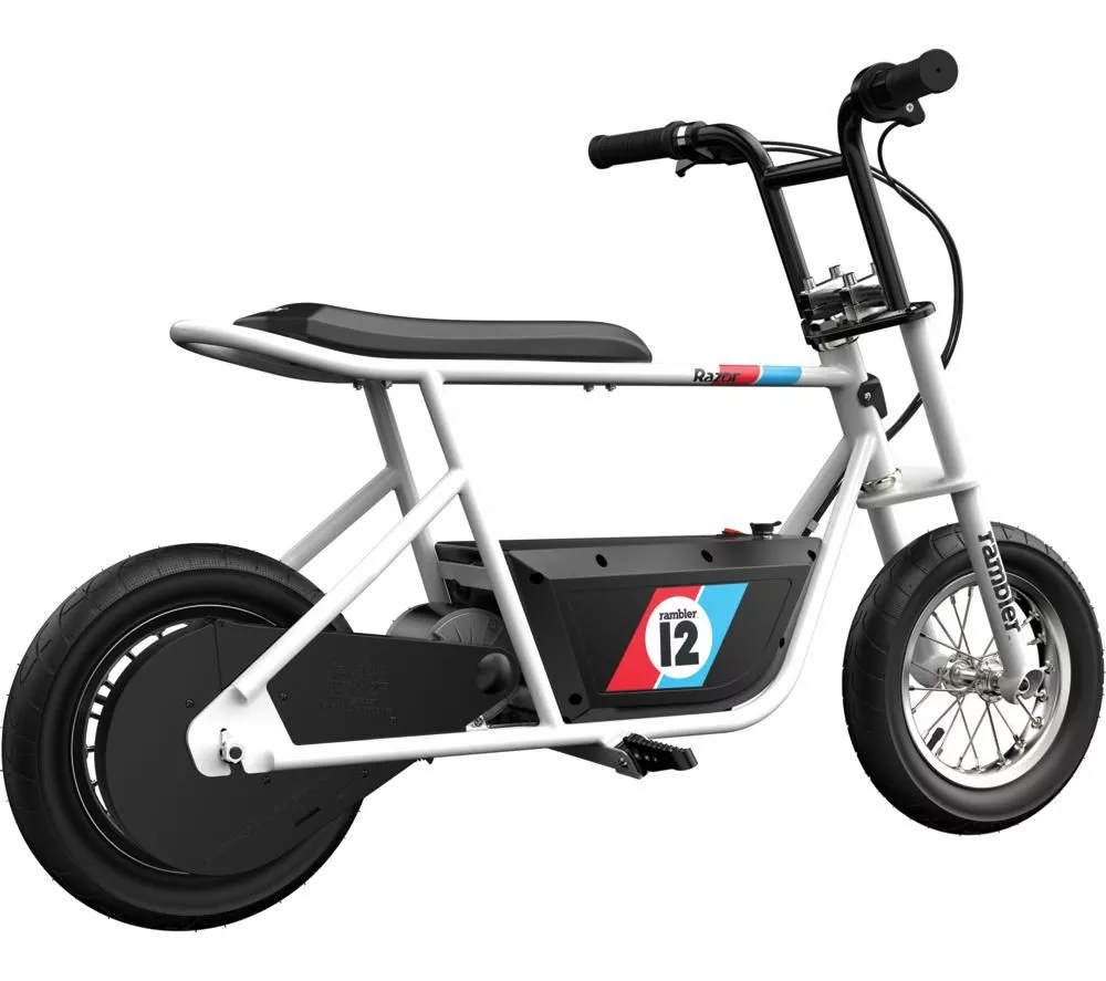 RAZOR Rambler 12 Electric Kids Mini Bike - White