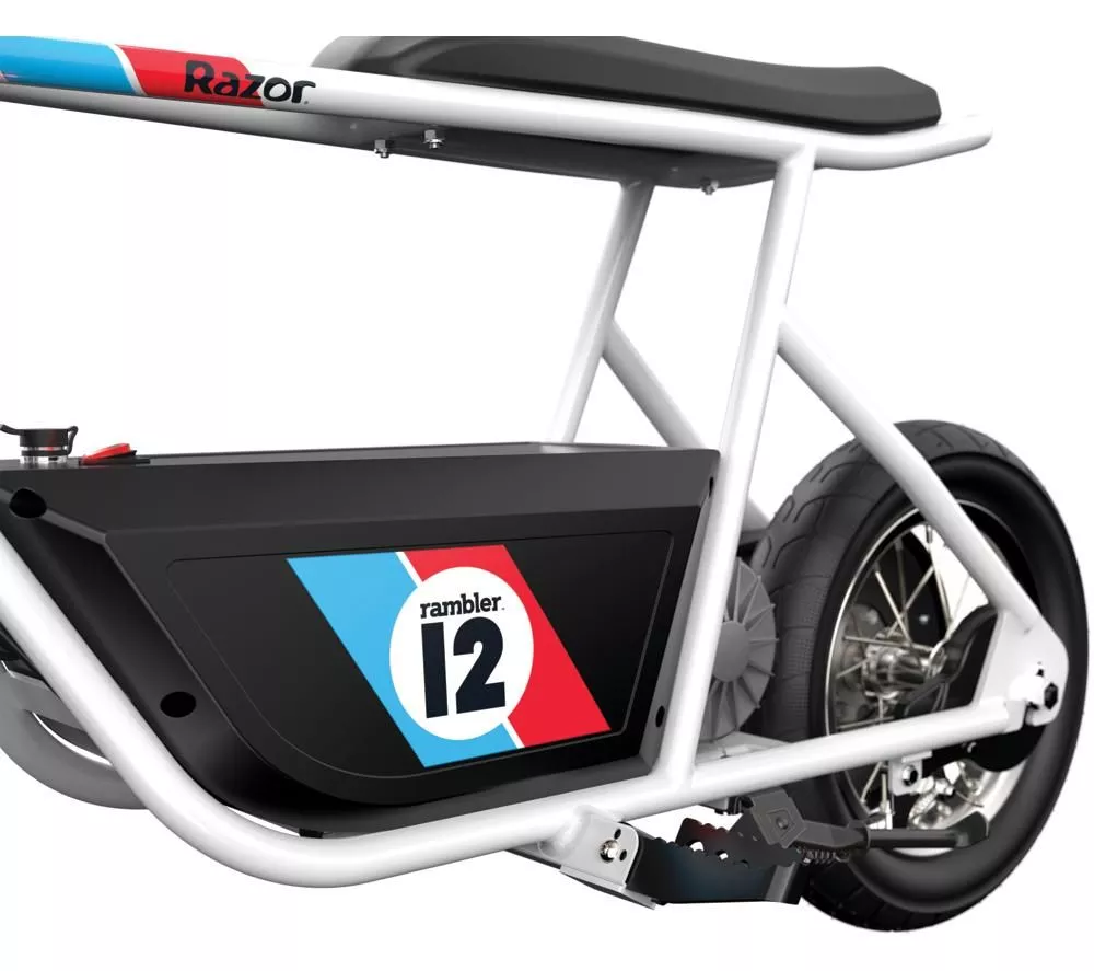RAZOR Rambler 12 Electric Kids Mini Bike - White