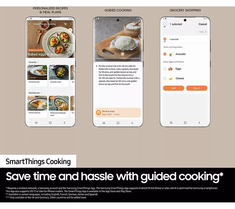SAMSUNG Series 4 Dual Cook NV7B44205AK U4 Electric Smart Oven - Black