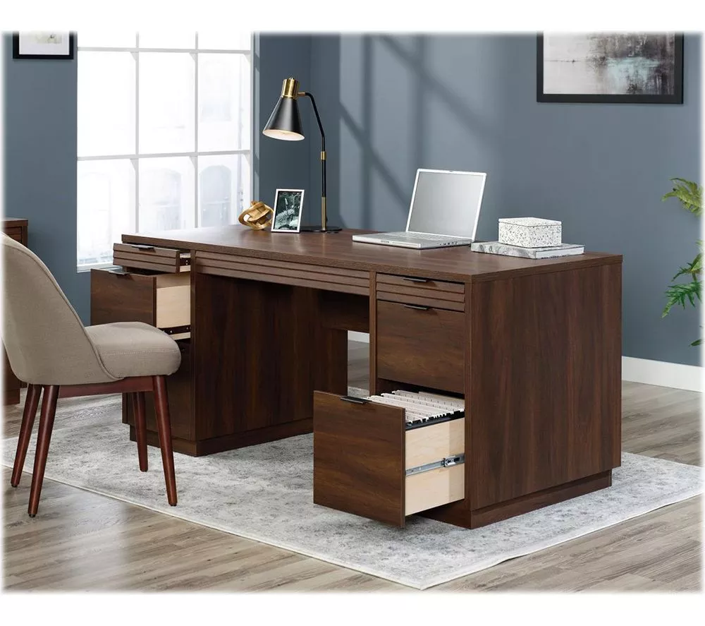 TEKNIK Elstree 5426484 Executive Desk - Spiced Mahogany