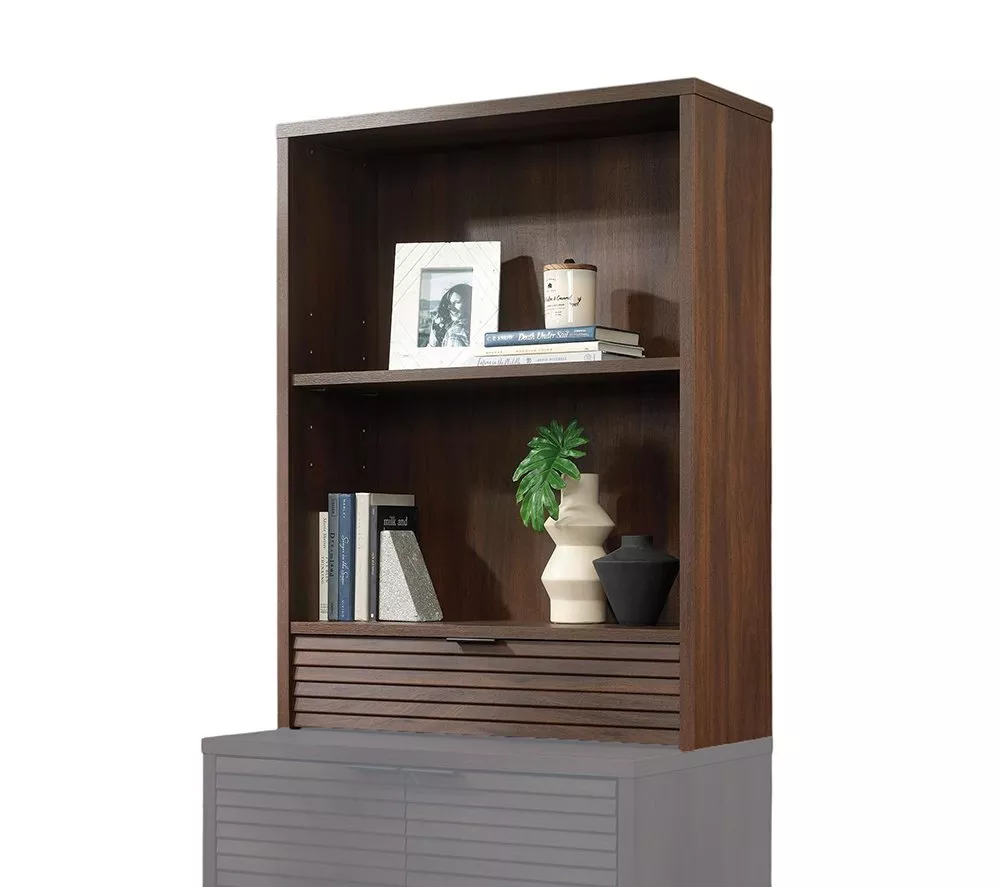 TEKNIK Elstree 5426910 Work Hutch with Drawer - Spiced Mahogany