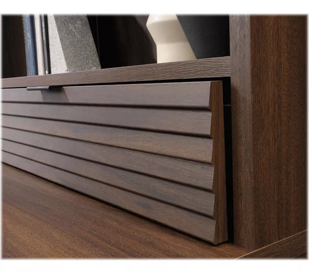 TEKNIK Elstree 5426910 Work Hutch with Drawer - Spiced Mahogany