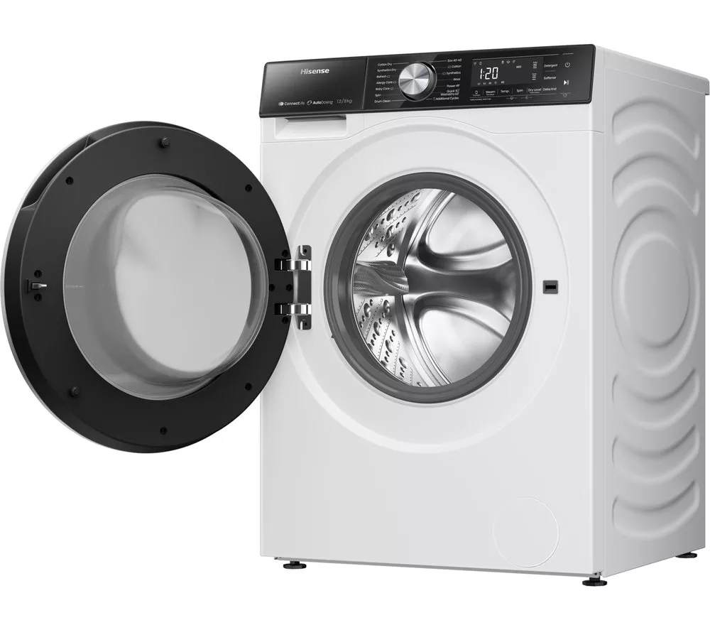 HISENSE 5S Series Auto Dosing WD5S1245BW WiFi-enabled 12 kg Washer Dryer - White