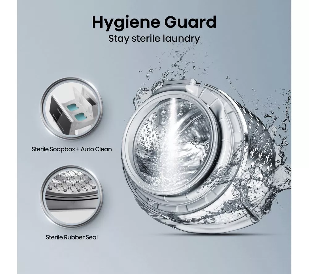 HISENSE 5S Series Auto Dosing WD5S1245BW WiFi-enabled 12 kg Washer Dryer - White