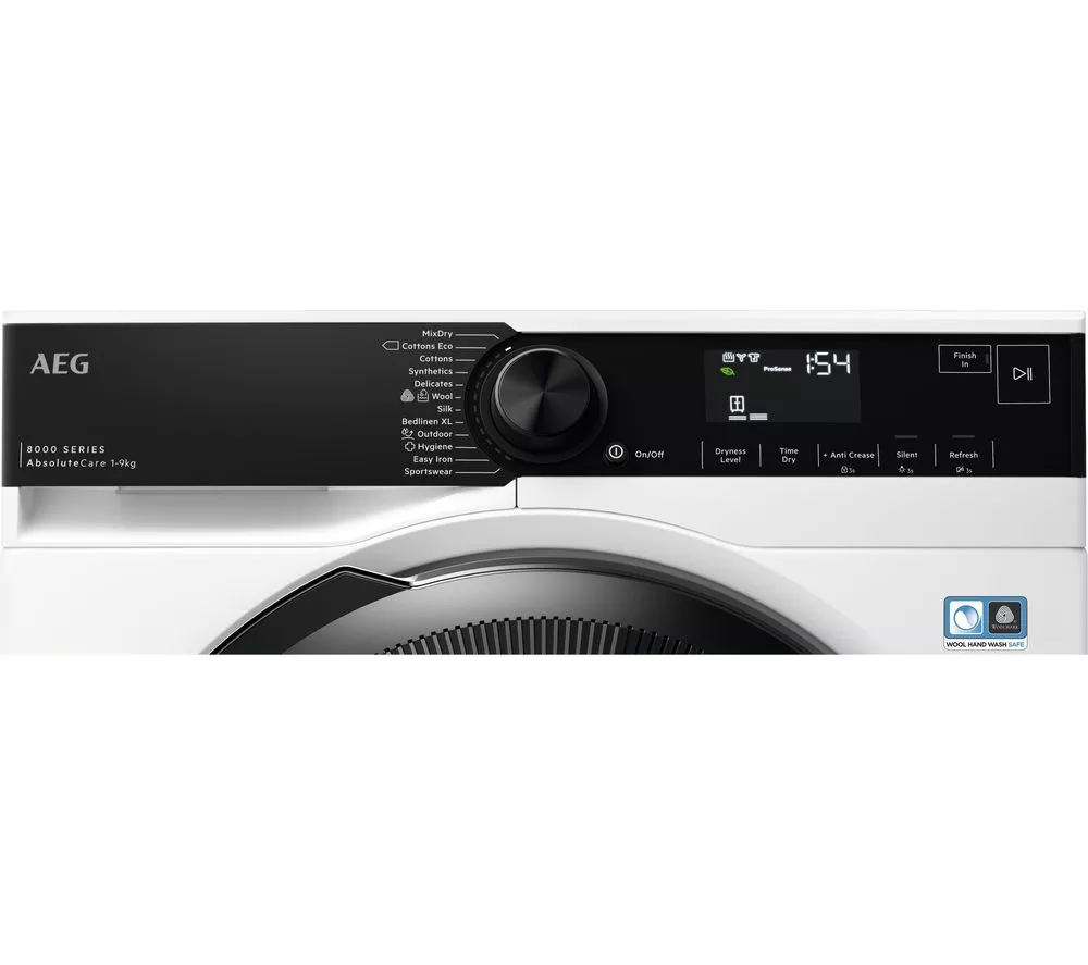 AEG AbsoluteCare 8000 TR849P4B 9 kg Heat Pump Tumble Dryer - White