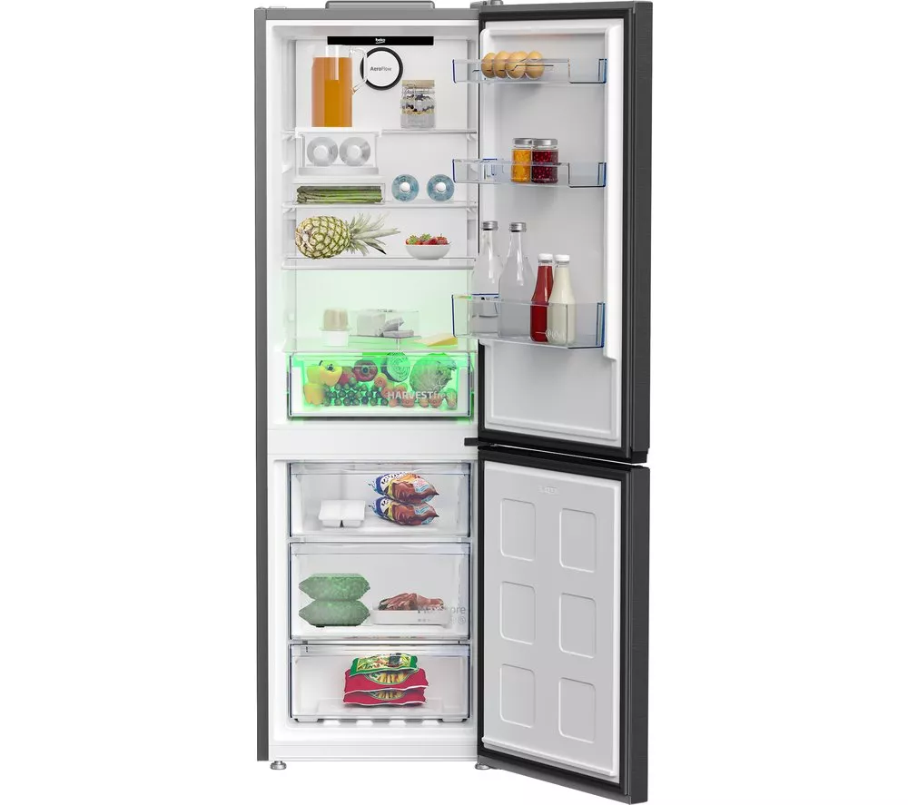 BEKO HarvestFresh CNG6686VPZ 60 40 Fridge Freezer - Black Steel