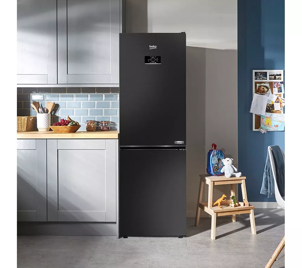 BEKO HarvestFresh CNG6686VPZ 60 40 Fridge Freezer - Black Steel