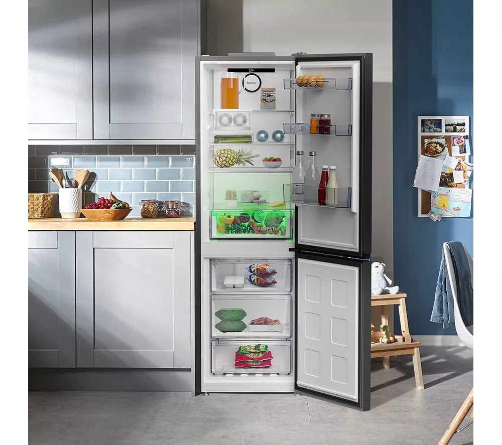 BEKO HarvestFresh CNG6686VPZ 60 40 Fridge Freezer - Black Steel