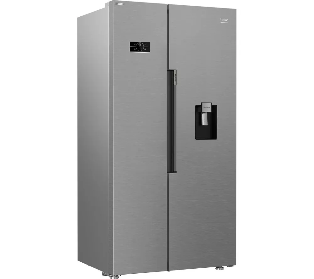 BEKO HarvestFresh ASD2442VPS American-Style Fridge Freezer - Stainless Steel