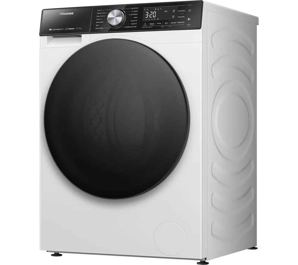 HISENSE 5S Series Auto Dosing WF5S1045BW WiFi-enabled 10 kg 1400 Spin Washing Machine - White