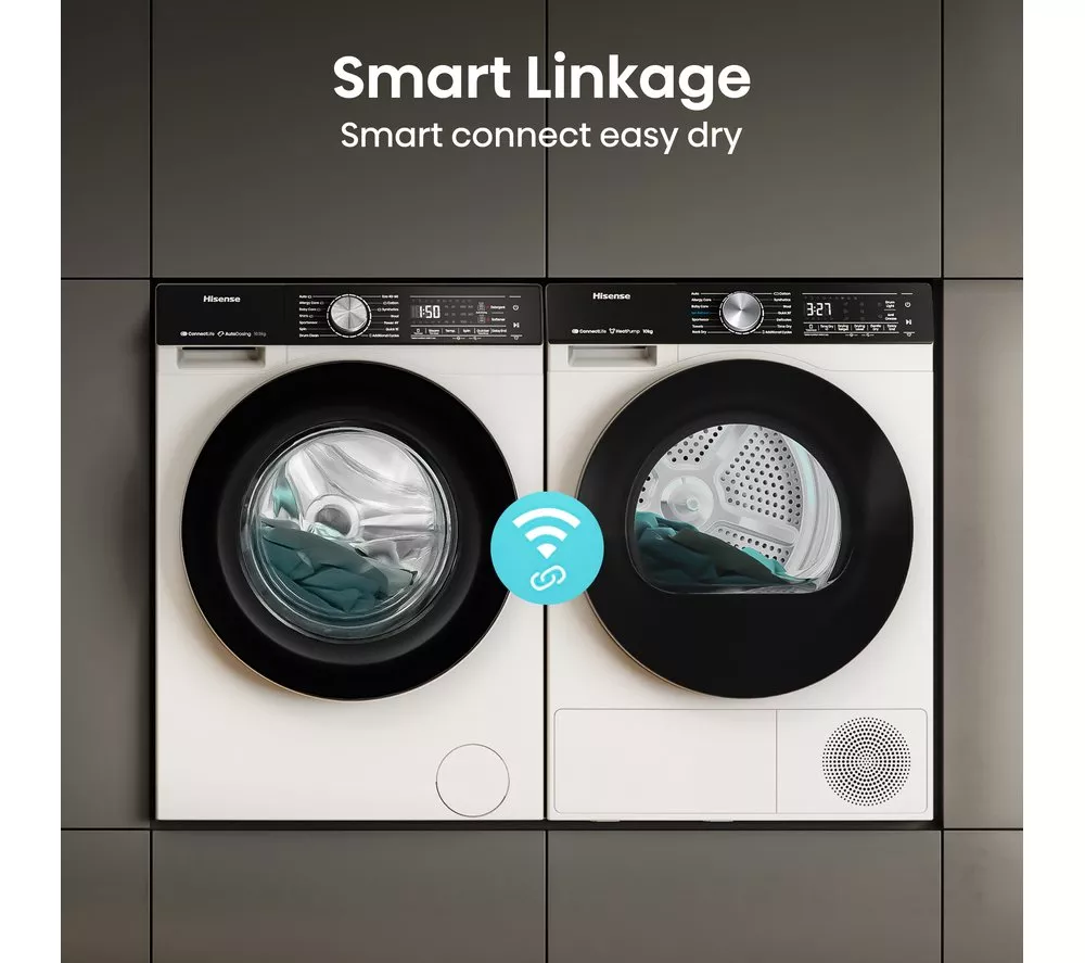 HISENSE 5S Series Auto Dosing WF5S1045BW WiFi-enabled 10 kg 1400 Spin Washing Machine - White
