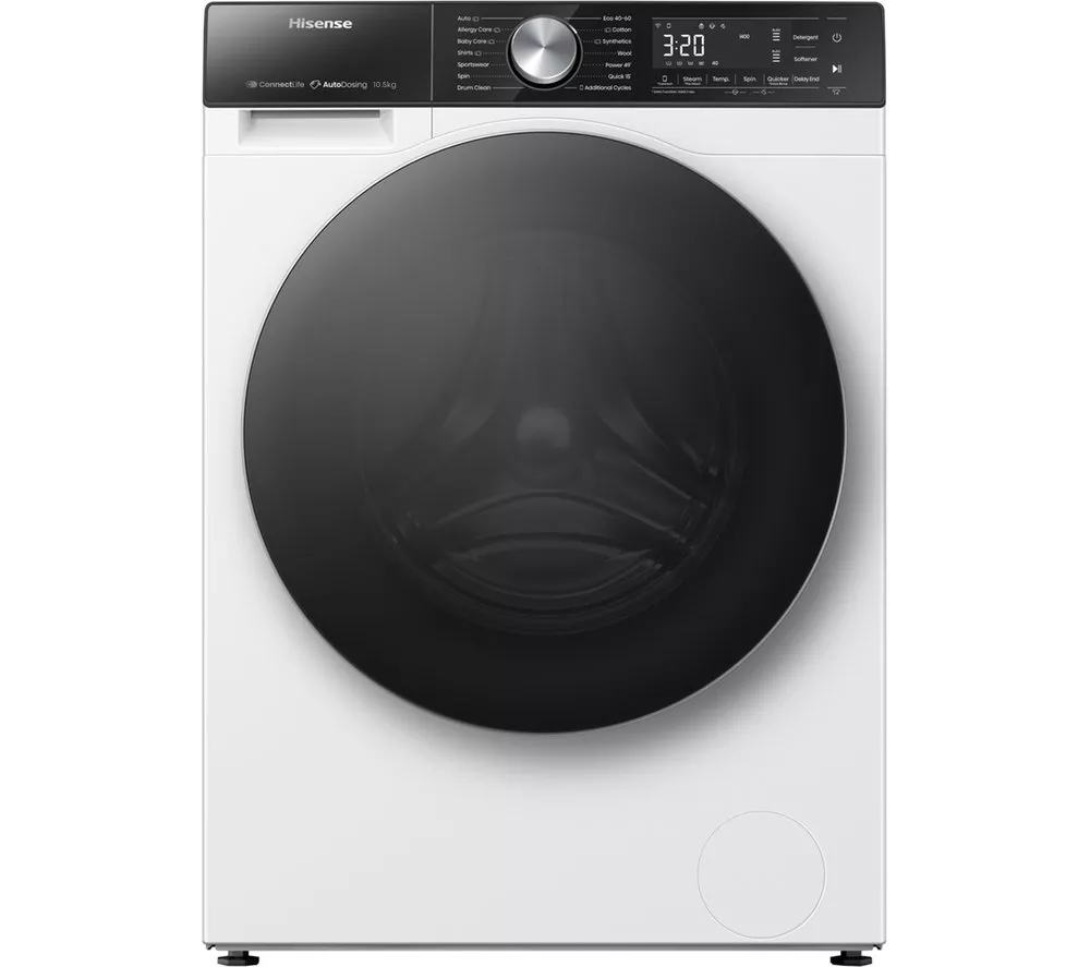 HISENSE 5S Series Auto Dosing WF5S1045BW WiFi-enabled 10 kg 1400 Spin Washing Machine - White