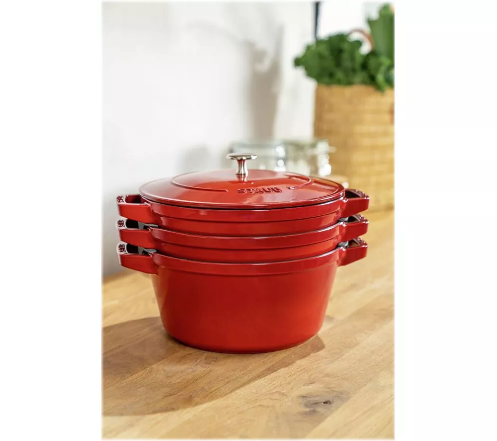 STAUB 40508-386-0 3-piece Cookware Set - Cherry
