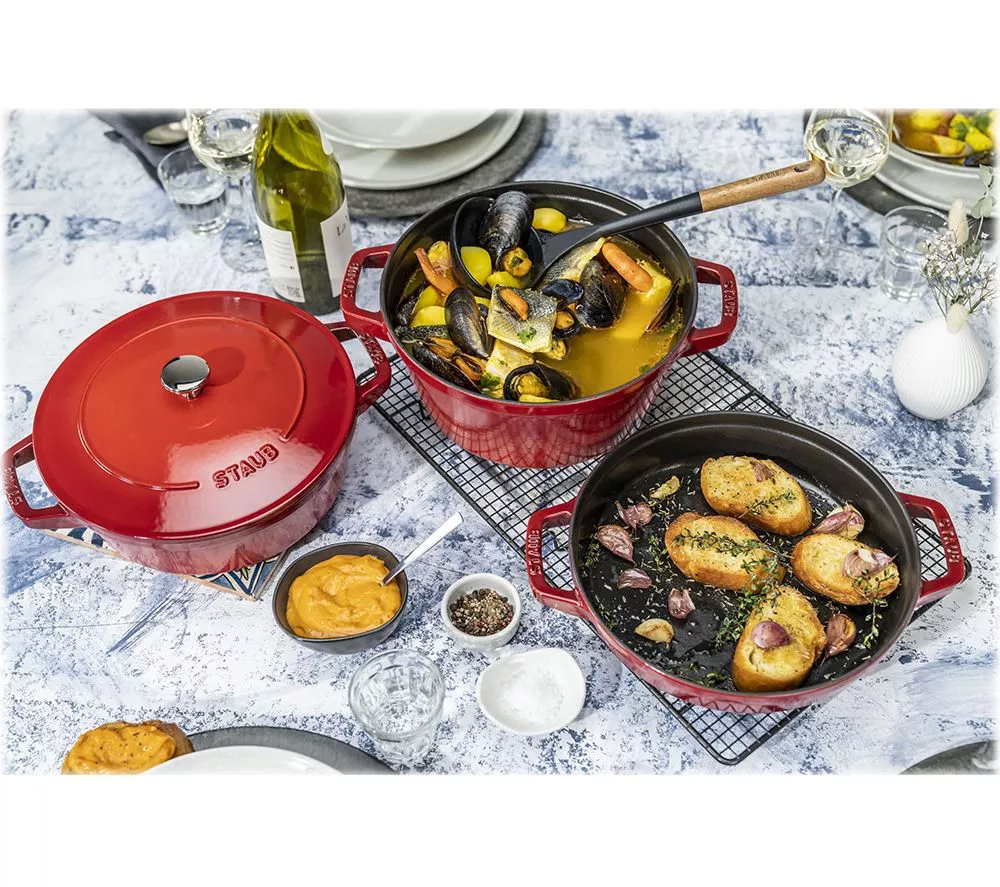 STAUB 40508-386-0 3-piece Cookware Set - Cherry