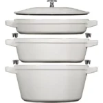 STAUB 40508-388-0 3-piece Cookware Set - White Truffle