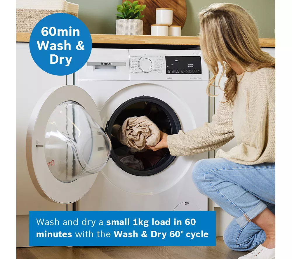 BOSCH Series 4 WNA144V9GB 9 kg Washer Dryer - White