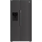 BEKO ASP342VPZ American-Style Fridge Freezer - Black Steel