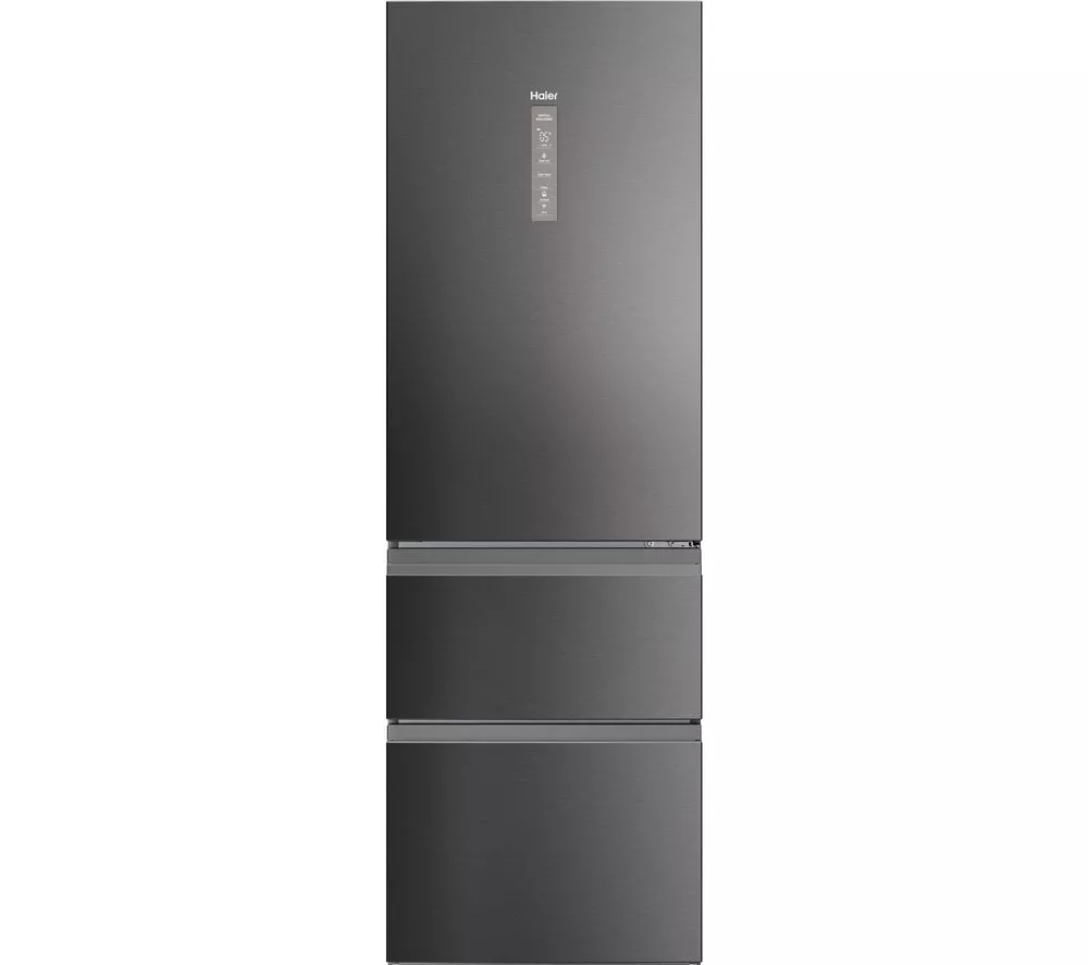 HAIER HTW5618ENMP Fridge Freezer - Platinum Inox