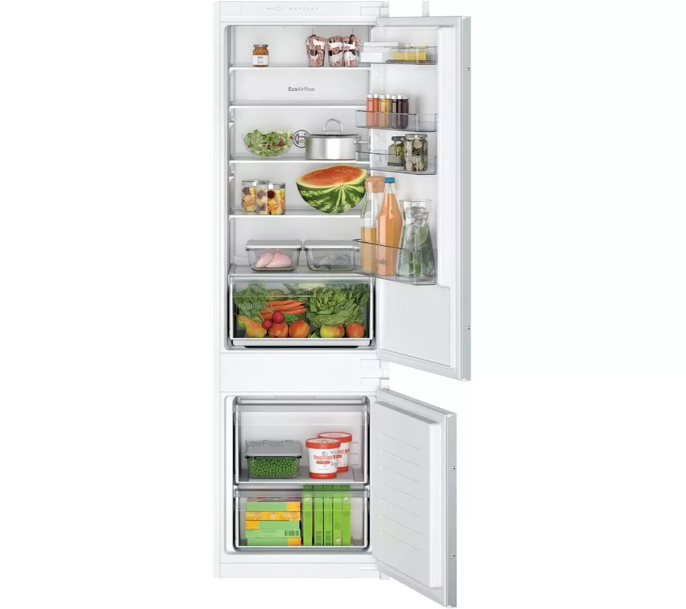 BOSCH Series 2 KIV87NSE0G Integrated 70 30 Fridge Freezer - Sliding Hinge