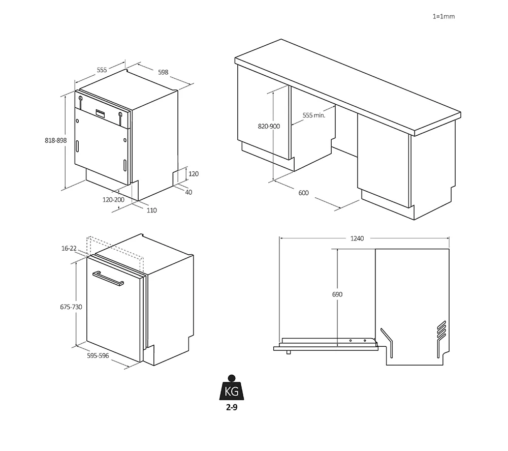 HOOVER HI4C6F0S-80 Full-size Fully Integrated WiFi-enabled Dishwasher