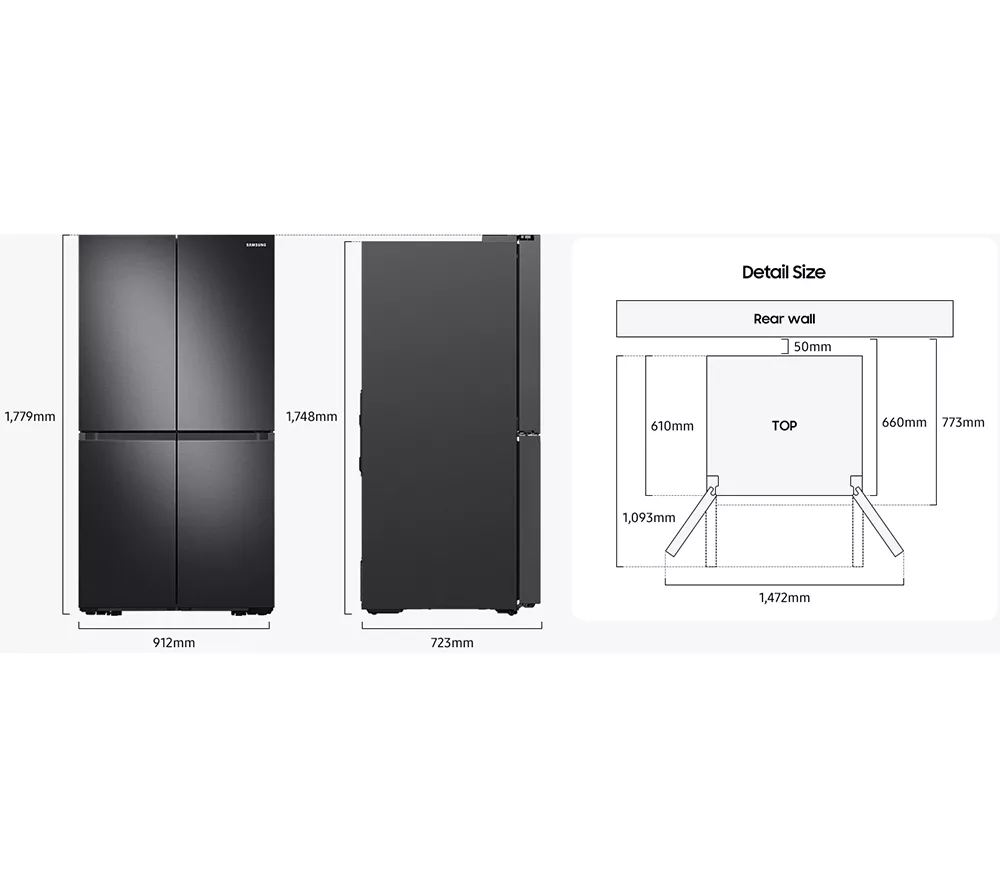 SAMSUNG Series 7 SpaceMax RF59C701ES9 EU Smart Fridge Freezer - Refined Inox